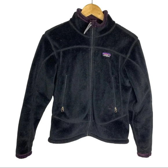 Patagonia vintage 2001 black  front zip fleece size small - Picture 1 of 6